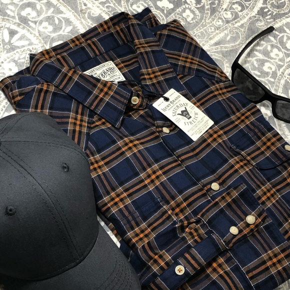 Men’s Lucky Brand Plaid Saturday Stretch Shirt XL - Picture 2 of 8